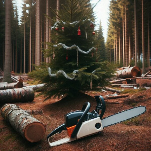 Option : tailler le pied de votre sapin (si support à trou)